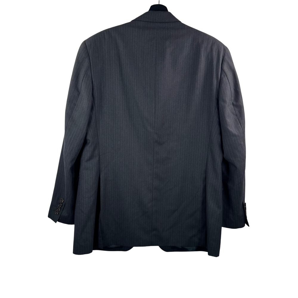 VTG Ralph Lauren Blazer Mens sz 42 charcoal Pinstripe Wool Sport Coat Jacket - Picture 4 of 9